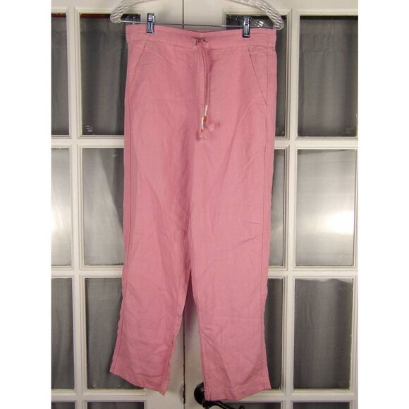 NWT J Crew Womens Bohemian Rose Linen Blend Tie Waist Seaside Pants XS - Picture 1 of 5